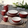 Noritake Colorwave Raspberry 16-Piece Coupe Dinnerware Set, Service for ...