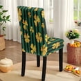 thumbnail image 6 of TSOVTHRID Gold Shamrock Stripe Print 5-Piece Table and Chair Cover Set, Rectangle Tablecloth with Chair Slipcovers Removable Table Cloth for Dining Room, St. Patrick's Day Decor, 6 of 7