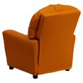 thumbnail image 4 of Contemporary Orange Vinyl Kids Recliner with Cup Holder, 4 of 5