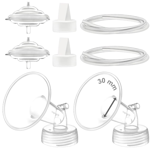 Kit de accesorios para extractor de leche Maymom, juego de flange, válvula y tubo, 30 mm