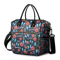Pioneer Flower Floral Print Pattern Womens Lunch Box for Work,Insulated Large Lunch Bag for Tween and Teen,Loncheras Para Mujer,Leakproof Adult Lunch Bag for Work,Beach,Travel,Picnic,Camping