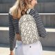 thumbnail image 5 of Disketp Retro Bunny print Canvas Backpack Lightweight Travel Daypack Student Rucksack Laptop Backpack-, 5 of 5