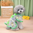 thumbnail image 4 of NIBOLOG Puppy Dress Breathable Comfy Net Yarn Pretty Floral Dog Princess Dress for Summer, 4 of 8