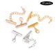 thumbnail image 4 of 1 juego de cierres deslizantes para tubos, tapas deslizantes de hierro para pulseras DIY con cadena, 4 of 9
