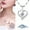 E, variant on Initial Necklaces for Women Luxury Smart Heart Shaped Water Drop Necklace Sports Necklace Valentine'S Day