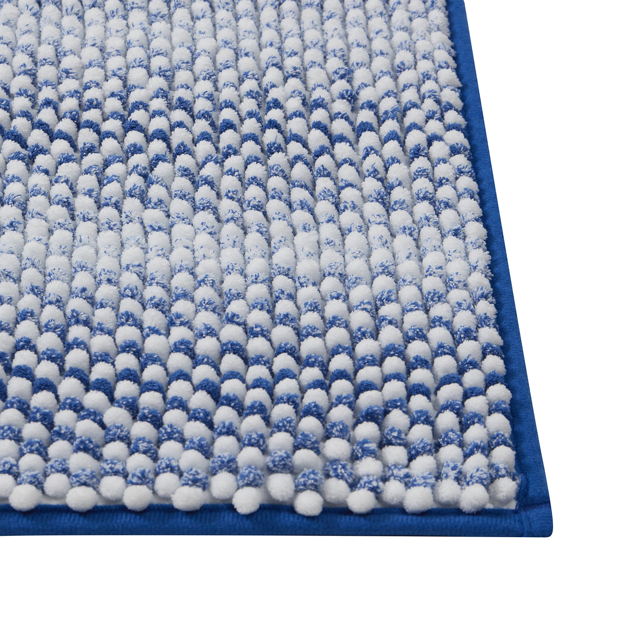 Mainstays Textured Blue 15PC Shower Curtain & Rug Bath Set, 70 x 72, Royal Blue
