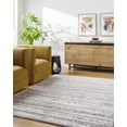 thumbnail image 4 of Hauteloom Trude Living Room, Bedroom Area Rug - Bohemian, Transitional - High Pile - Light Silver, Silver Gray, Metallic Silver - 5'3" x 7', 4 of 6