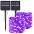 thumbnail image 1 of Cadena de luces solares YAOZHOU, color morado, 2 unidades, 200 LED, 12 m, para exteriores, 1 of 7