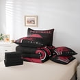 thumbnail image 6 of jejeloiu Rugby Helmet Pattern 7 Pieces Bedding Comforter Set,Red Black Full Bedding Set For Boys Teens Reversible, 6 of 8