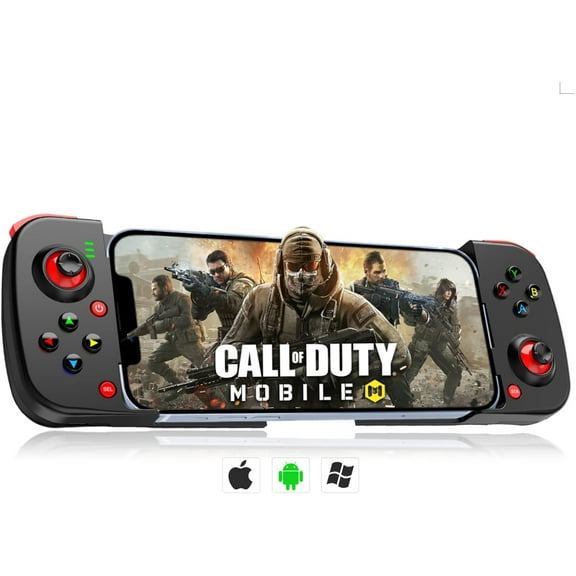 MJMJ Wireless Gaming Controller for iPhone/iPad/iOS/Android/Samsung/PC Gamepad Joystick with Back Button, Analog Triggers, Stretchable, Bluetooth 5.0 Low Latency, Direct Play for CODM,Diablo Immortal