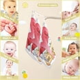thumbnail image 3 of SKYSONIC Merry Christmas Gnome Baby Muslin Washcloths Face Towel, Watercolor Pink Heart Burp Cloths Cotton Wipes 5 PCS Infant Wash Cloth for Newborn Boys Girls 12"x12", 3 of 7