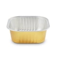 thumbnail image 1 of Zhuge 100 piezas de mini moldes de aluminio para hornear cupcakes, recipientes desechables para pasteles, moldes para flan, pudín, suflé, fiesta, boda (dorado), 1 of 5