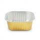 thumbnail image 1 of Nvzi 100 piezas de mini moldes de aluminio para hornear cupcakes, recipientes desechables para pasteles, moldes para flan, pudín, suflé, fiesta, boda (dorado), 1 of 5