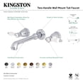 thumbnail image 5 of Kingston Brass KS7023BPL Bel-Air Two-Handle Wall Mount Roman Tub Faucet, Antique Brass, 5 of 6