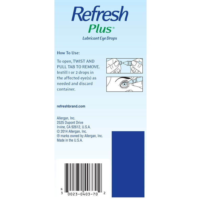 Allergan refresh plus lubricant eye drops 30 x ml 57 off