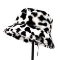 thumbnail image 4 of Sombrero de cubo esponjoso de invierno Vintage sombreros de Cloche cálido artificial al aire libre gorra de pescador para damas niñas - A Patrón A Sunnimix Sombrero de pescador para mujer hombre, 4 of 8