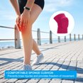 thumbnail image 5 of Uxcell M Size Protective Knee Pads Volleyball Knee Pads Ski Knee Pads Sponge Knee Pads Brace, Rose red 2 Pcs, 5 of 6