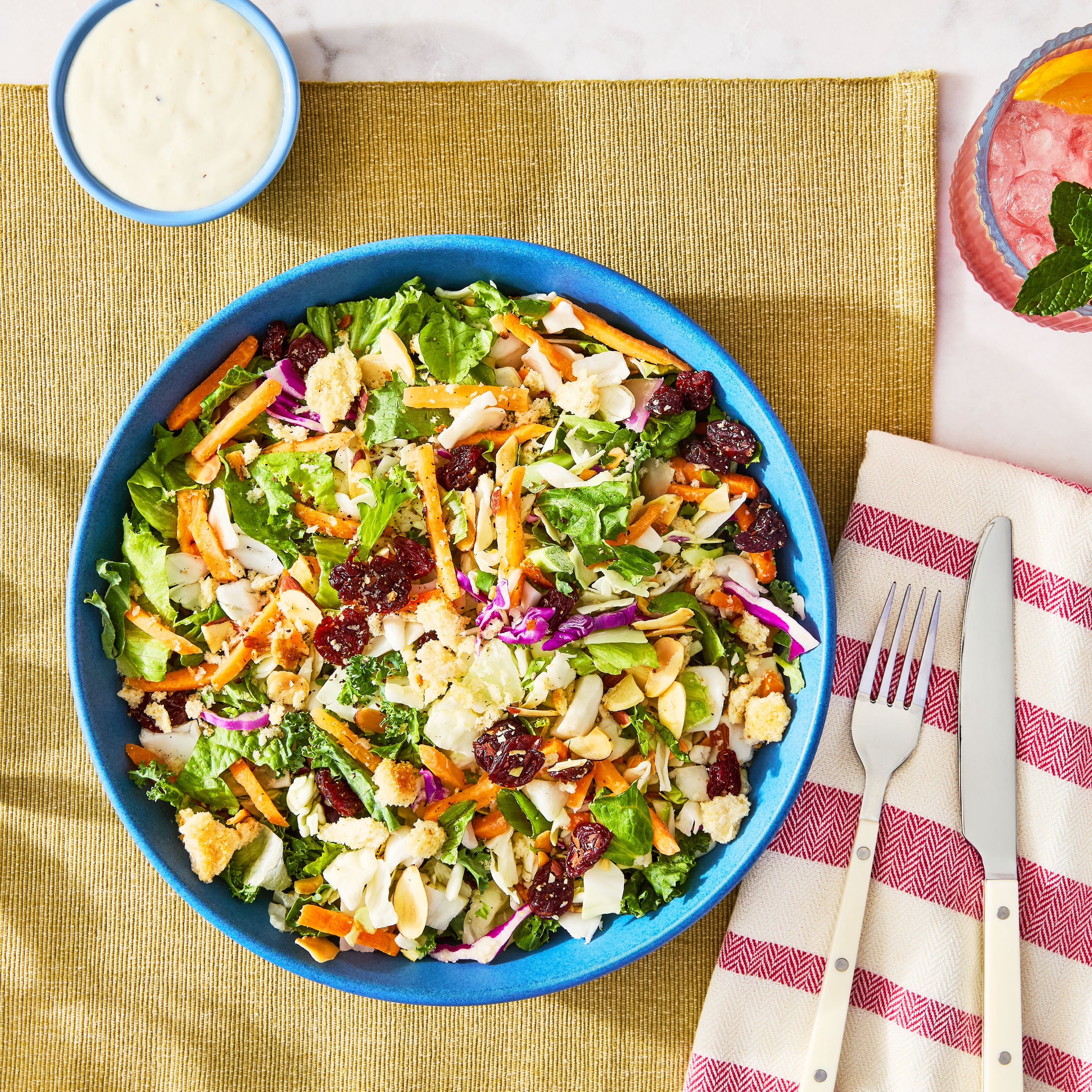 Marketside Cherry Almond Gorgonzola Chopped Salad Kit, 13.69 oz Bag (Fresh)