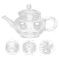 thumbnail image 2 of MasteelfCA Glass Teapot Tea Room Teapot Tea Loose Leaf Pitcher Clear Glass Kettle with Strainer, 2 of 8