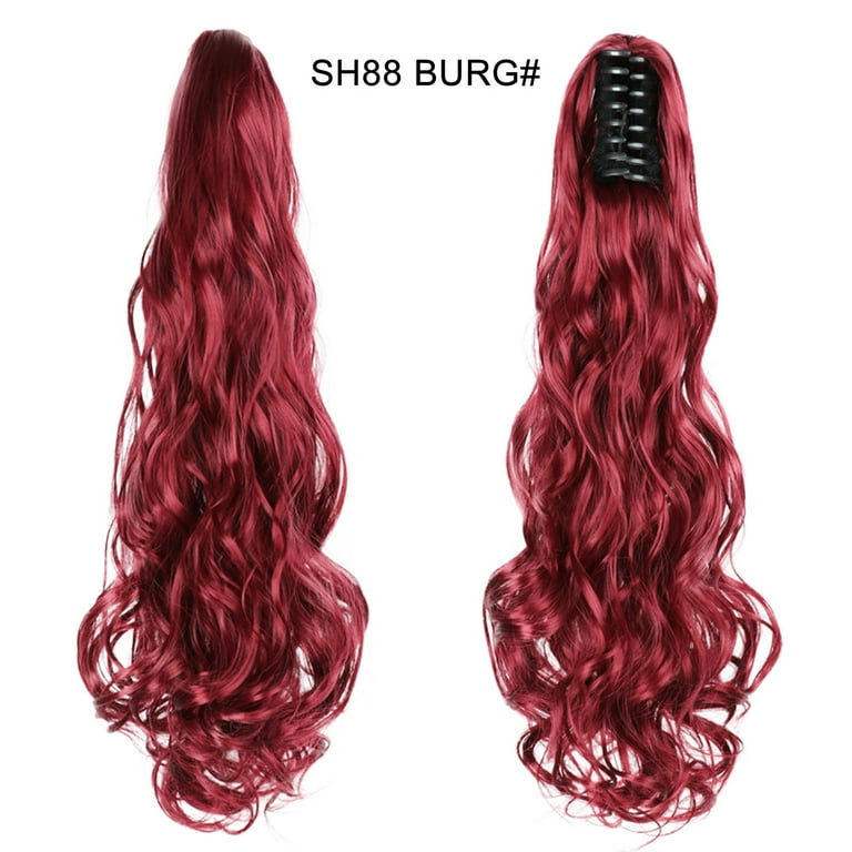 SDJMa Ponytail Extension, 22 Inch Claw Multi Layered Clip on 