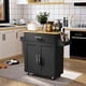 thumbnail image 3 of Isla de Cocina Madera Carrito de Almacenamiento con Estante Ajustable, 3 of 10