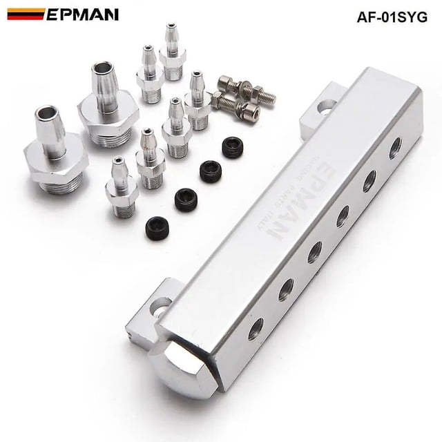 6 Ports 1/8 NPT Aluminum Turbo Wastegate Boost Intake Manifold Vacuum Kit for Nissan Fits: More than One AF-01SYG~2604