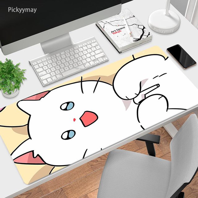 Alfombrilla de ratón Kawaii para ordenador de escritorio, tapete de goma antideslizante para teclado de ordenador portátil, alfombrilla bonita para ratón, alfombrilla para mesa de oficina LIUWENJING unisex