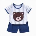 thumbnail image 4 of mgoYE 3-6 Months Baby Girl Clothes Baby Boy Summer Outfit Cartoon Embroidery T-Shirt + Shorts 2Pcs Back to School Clothes|Sky Blue 7-8 Years, 4 of 4
