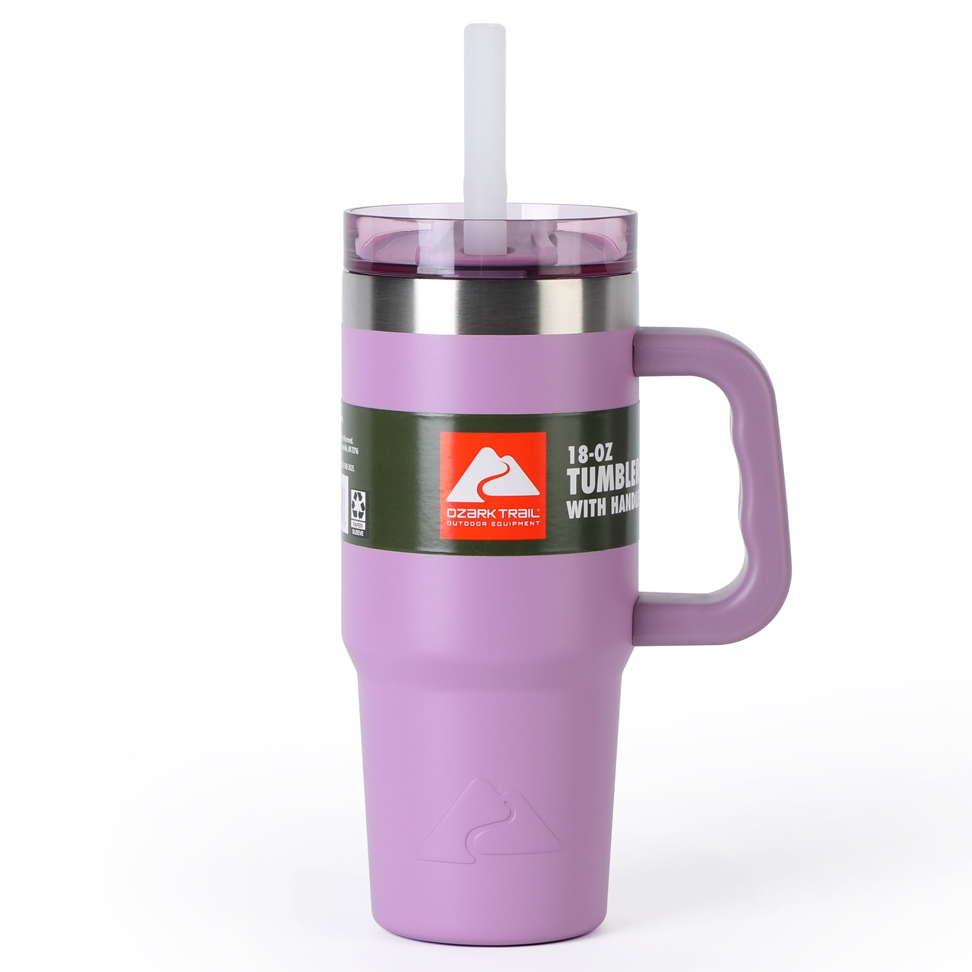Ozark Trail 18 oz Stainless Steel Insulated Tumbler with Handle, Lilac