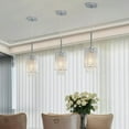 thumbnail image 4 of Hi-LIGHTS,Modern Crystal Elegant Design Pendant Light Set(3PCS) with Clear Beads & Height Adjustable(Bulbs Not Included),Hanging Ceiling Lamp for Dining Room,Kitchen Island,Living Room(Chrome), 4 of 9