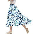 thumbnail image 2 of Delliss Women's Flowy Print Skirts Comfy Trendy Elegant Skirt Sky Blue XXL, 2 of 5