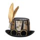 thumbnail image 2 of Steampunk Top Hat Steam Punk Hat Estilo vintage con fieltro de plumas Unisex Jazz Hat Fedora Hat para Masquerade Festival Carnival Parade Mujeres 60-61cm Salvador Sombrero de copa Steampunk, 2 of 10