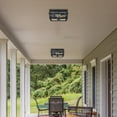 thumbnail image 5 of C Cattleya Black Motion Sensing Dusk to Dawn Outdoor Flush Mount Ceiling Light, 5 of 7