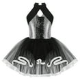 thumbnail image 2 of Alvivi Kids Girls Sequins Ballet Latin Jazz Dance Dress Tutu Skirted Leotard, 2 of 6