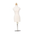 thumbnail image 3 of Mini forma de vestido, Mini maniquí, exhibición de vestido, Torso, modelo de vestido en miniatura, modista en miniatura para coser diseño de vestuario L y Plata, 3 of 8