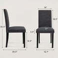 thumbnail image 2 of Dining Room Chairs Set of 2, Parsons Diner Chairs Fabric Side Kitchen Chairs Dark Gray, 2 of 7