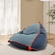 thumbnail image 1 of Silla tipo puf, silla de suelo, suave y elegante, multiusos con relleno, tumbona, sofá perezoso para estudio, sala de juegos, dormitorio, terraza Azul profundo, 1 of 10