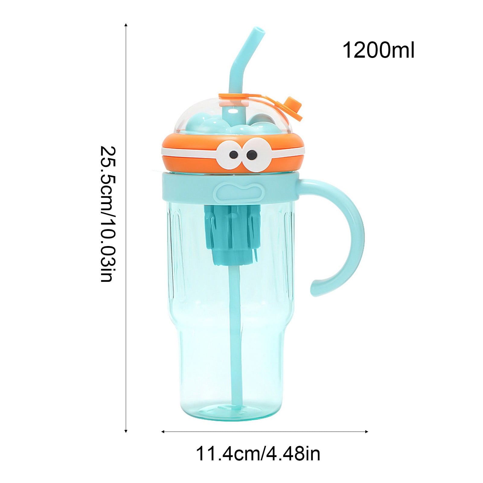Large Capacity Water Bottle 1200ML Plastic Water Bottle With Straw, Portable Water Bottle With Handle, Leakproof Water Bottle Drink Container, Durable Water Bottle Daily Use Cup