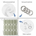thumbnail image 5 of Sage Green Abstract Waterproof Fabric Shower Curtain,Modern White Geometric Twisted Art Waterproof Fabric Shower Curtain for Bathroom Curtains Bathtubs Shower Curtains with 12 Hooks Stall 48x72in, 5 of 8