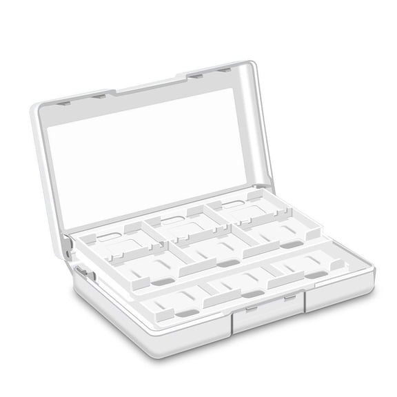 Shockproof Game Card Box Game Accessories Case For Nintendo Switch 24 in 1 Game Card Holder Cartridge Storage Organizer Case WHITE
