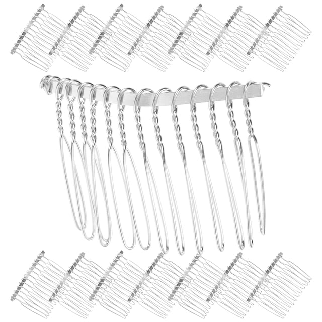 VERDANVERSE 20Ud Peine Para Peinados De En Metal Plateado Fácil De Usar Y