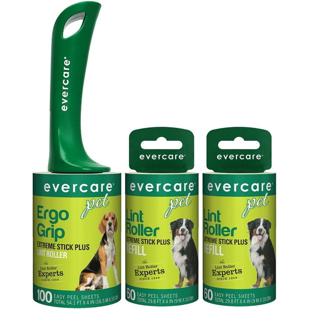 Evercare Pet Hair Extra Sticky Lint Roller with 2 Refills