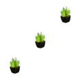 thumbnail image 1 of Kearding plantas en macetas de cerámica negra suculentas verdes artificiales decoración para el hogar falsa tipo 1 NO1, 1 of 6
