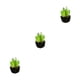 thumbnail image 4 of Bonsái de plantas en macetas de cerámica negra Toystoory suculenta verde artificial, 4 of 6