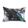 thumbnail image 7 of Yayeee Pillowcase Queen Size Set of 2 Satin Wrinkle Resistant Pillow Case, Black, 7 of 7