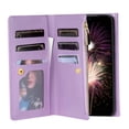 thumbnail image 6 of Allytech Wallet Case for Google Pixel 8 with Wrist & Shoulder Strap, [7 Card Slots] [Full Body Protection] Luxury PU Leather Zipper Wallet Metal Buttons Kickstand Shockproof Case, Purple, 6 of 8