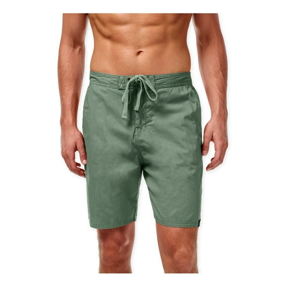 Weatherproof Mens Vintage Swim Bottom Board Shorts, Green, Small
