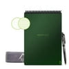 "Rocketbook Flip Digital Reusable and Sustainable Smart Spiral Notepad - Green - Executive Size Eco-friendly Notepad (6"" x 8.8"") - 36 Dot-Grid and Lined Pages - 1 Pen and Microfiber Cloth Included"