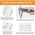 thumbnail image 3 of 2pcs Rectangular Recessed Sliding Door Pulls, 10CM White Flush Pull Aluminum Alloy White Closet Door Finger Pulls with Mounting Screws for Sliding Barn Door, 3 of 5