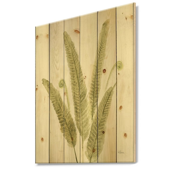 Designart 'Simple Forest III' Farmhouse Print on Natural Pine Wood